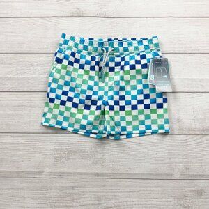 Andy & Evan Boys Swim Trunks Checkered Boardshorts Comfort Stretch Liner NWT 4